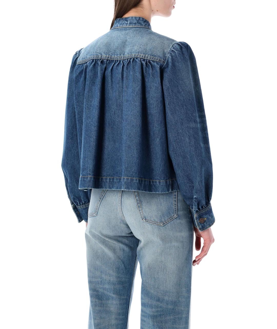 CHLOE Синяя хлопковая куртка, фото 2