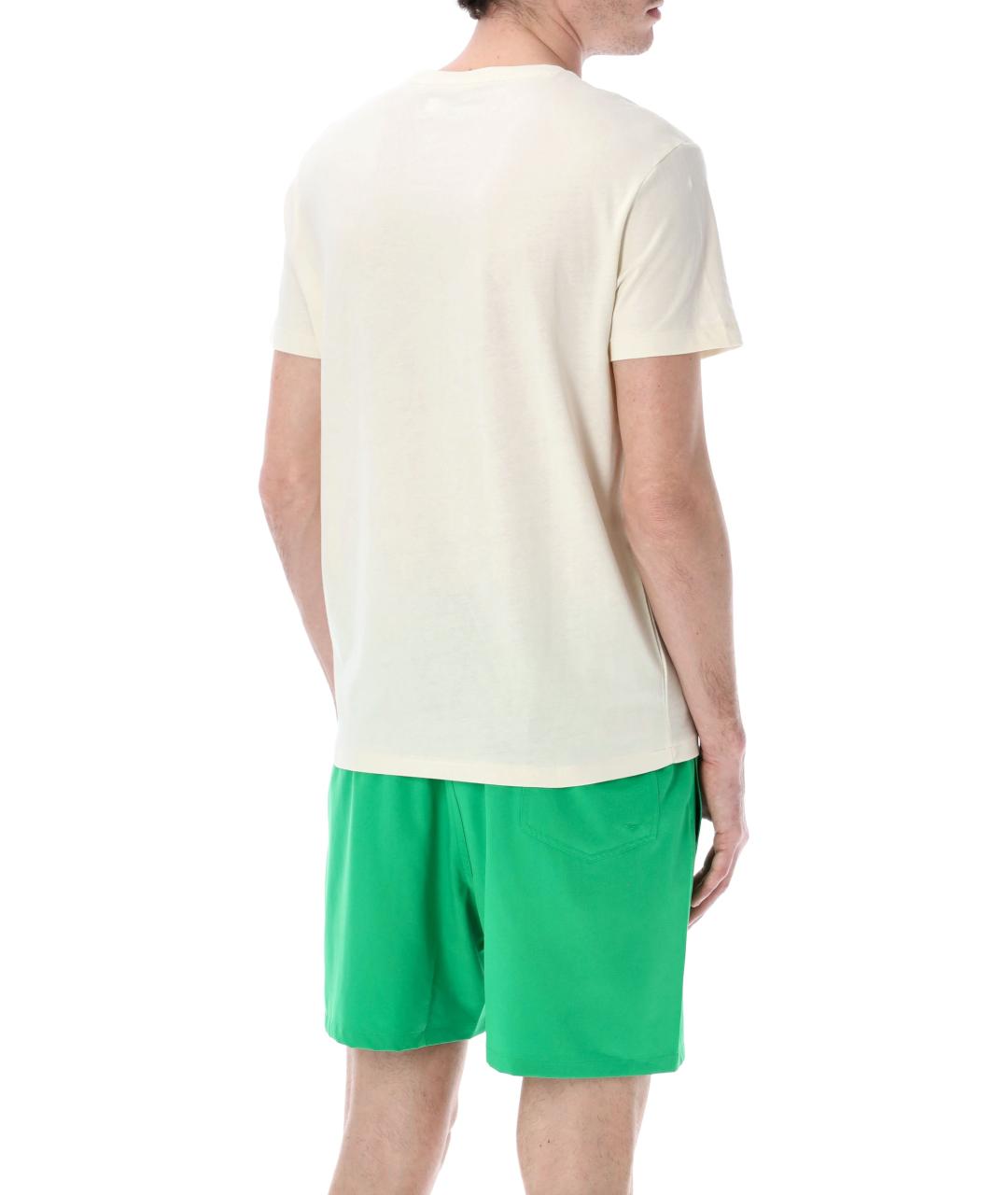 POLO RALPH LAUREN Бежевая хлопковая футболка, фото 2