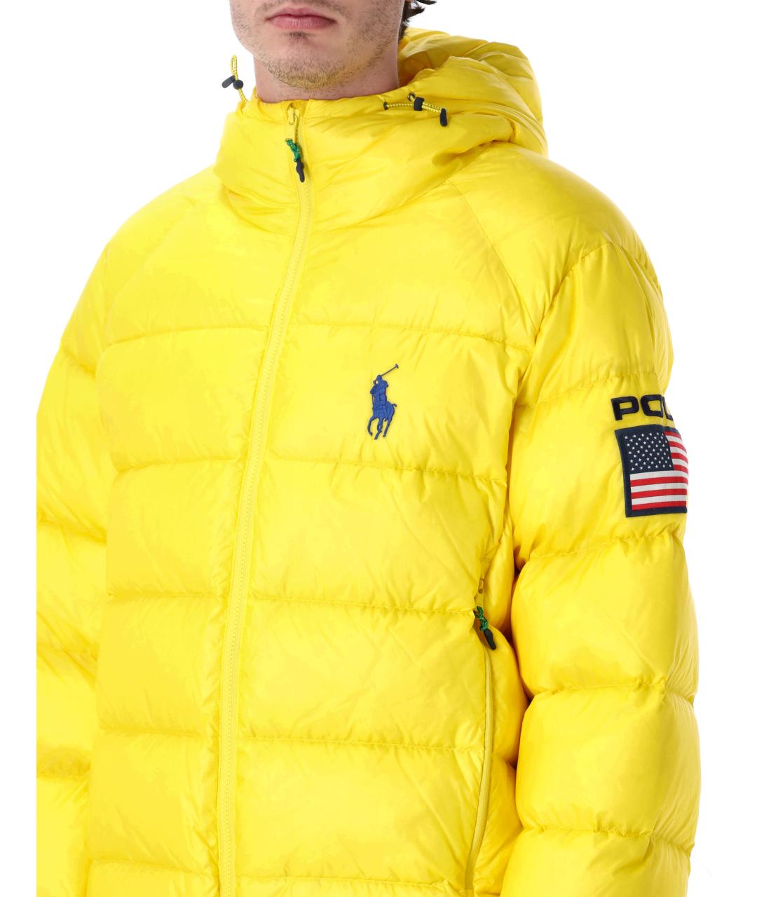 POLO RALPH LAUREN Желтый синтетический пуховик, фото 3