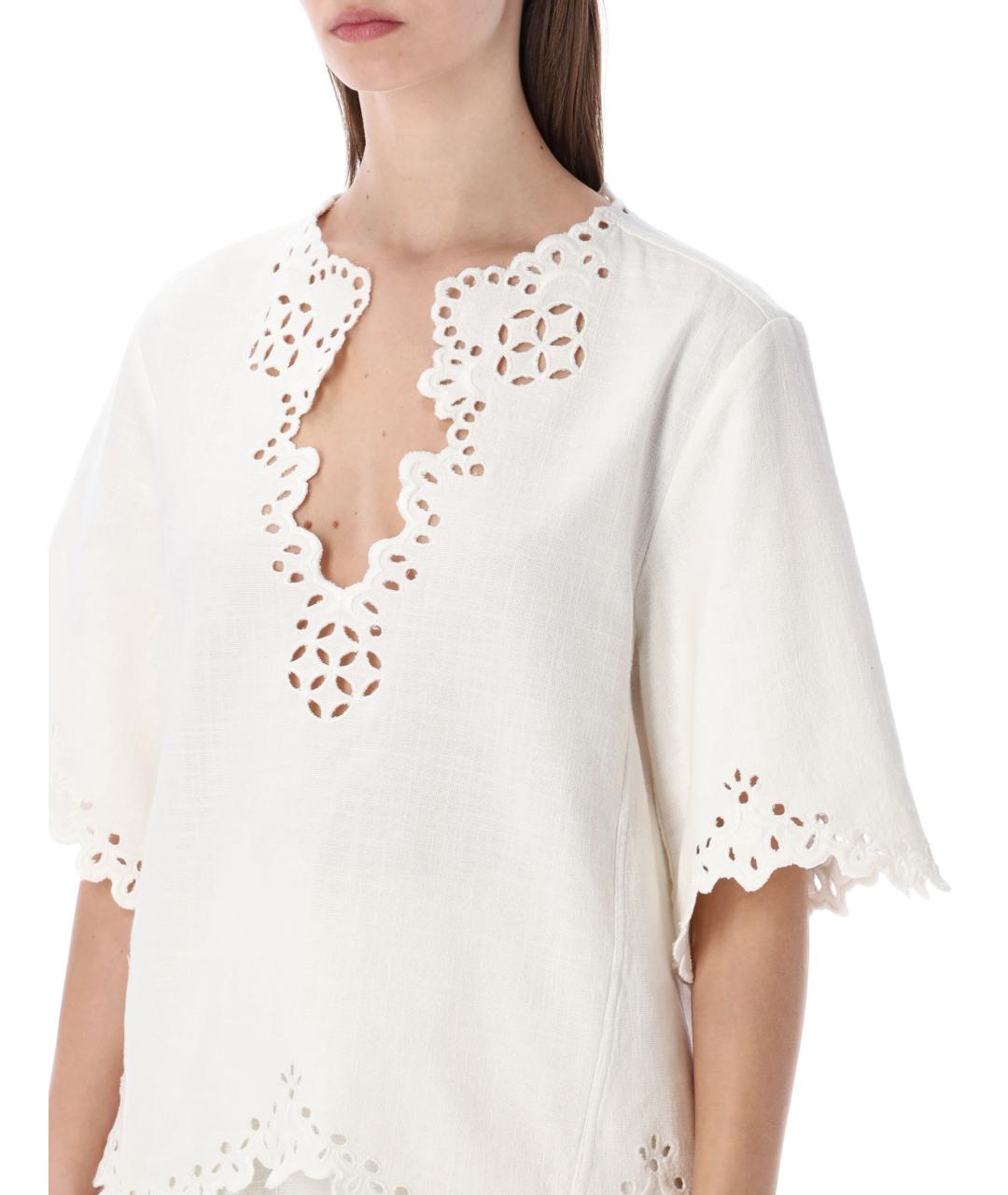 ISABEL MARANT ETOILE Белая хлопковая рубашка, фото 3