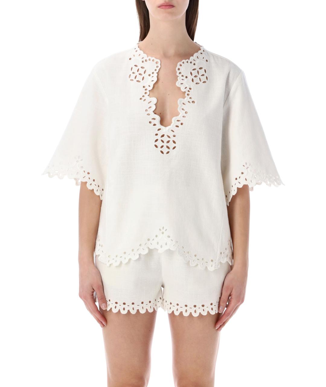 ISABEL MARANT ETOILE Белая хлопковая рубашка, фото 1