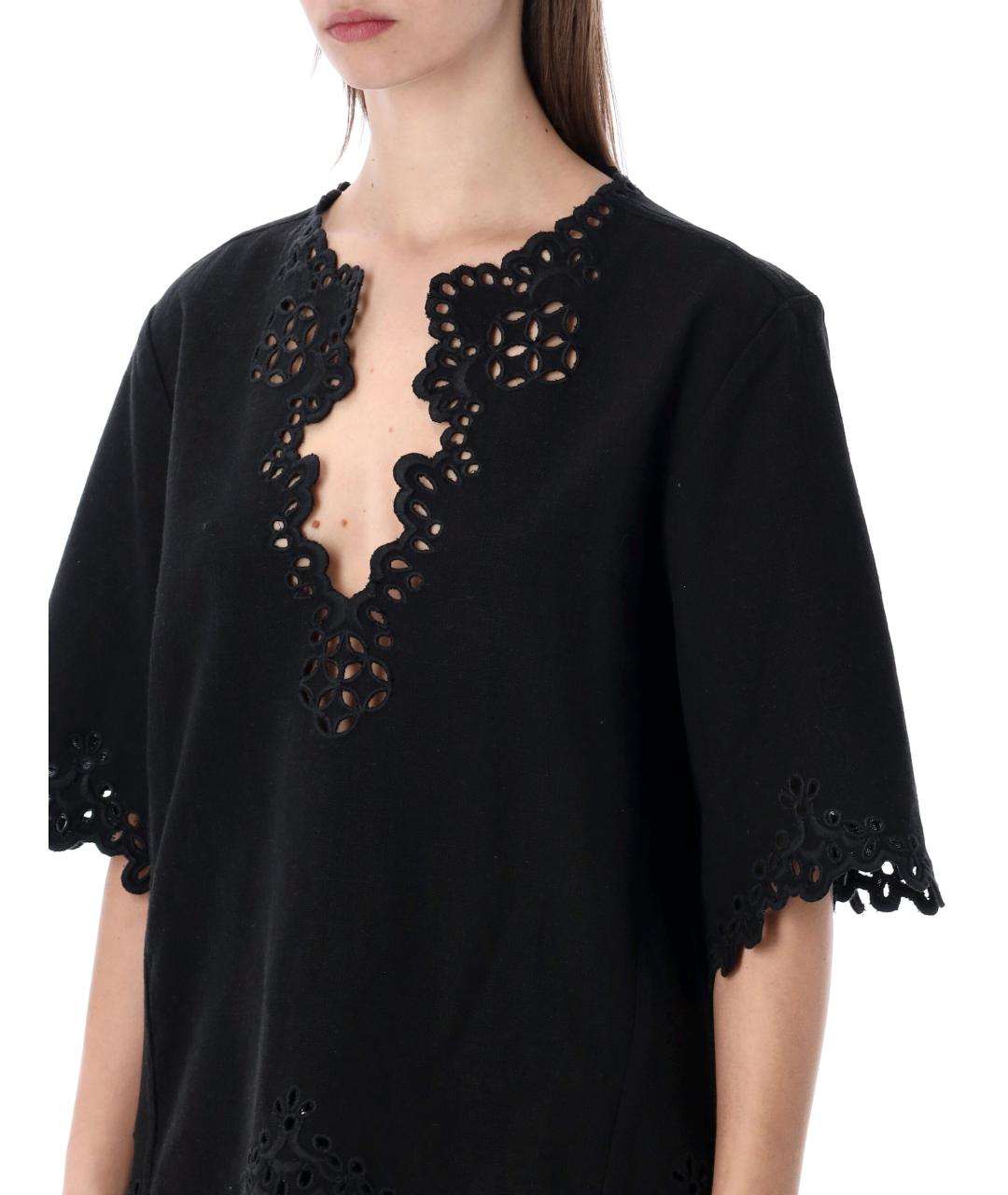 ISABEL MARANT ETOILE Черная хлопковая футболка, фото 3