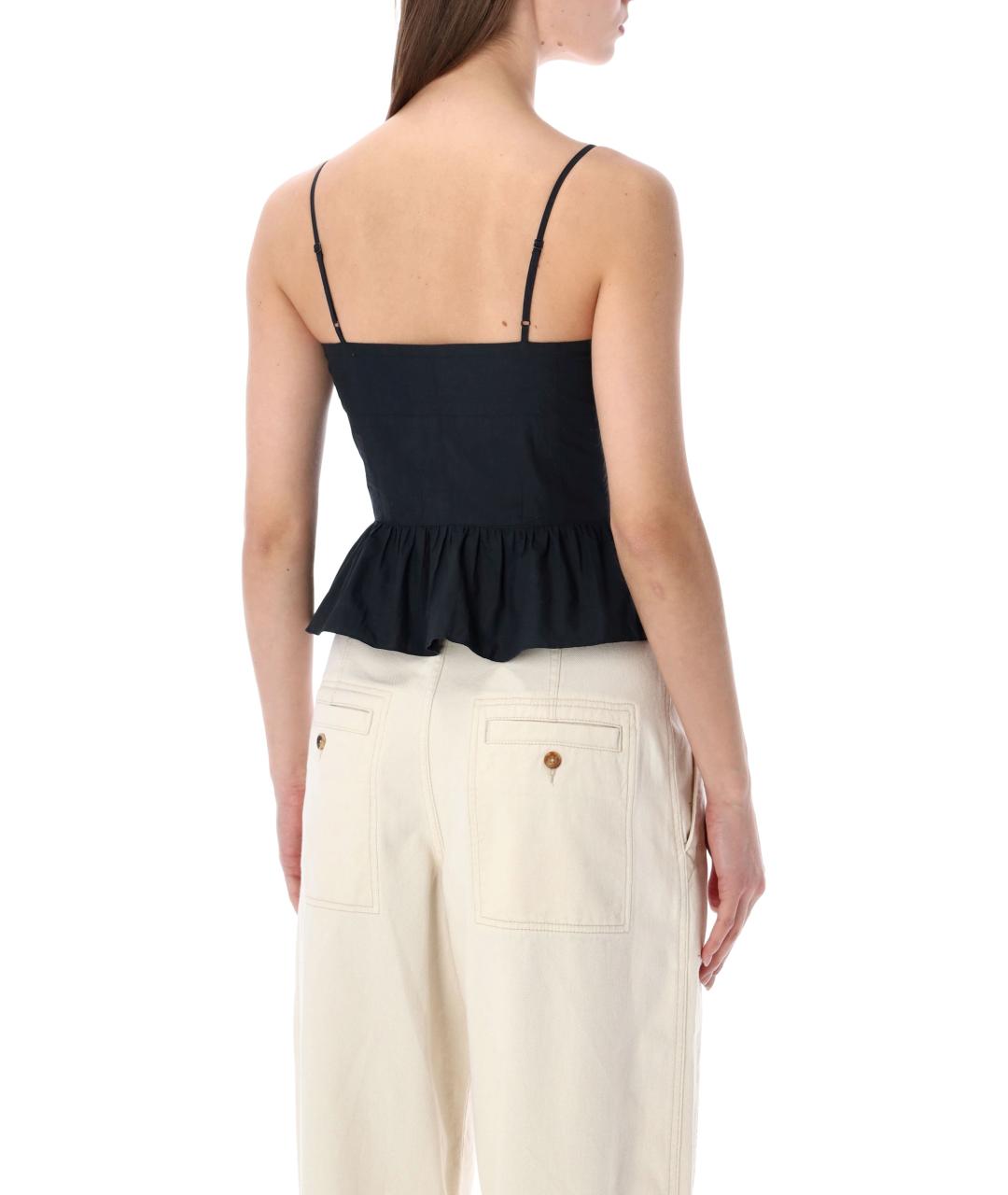 ISABEL MARANT ETOILE Черная хлопковая майка, фото 2