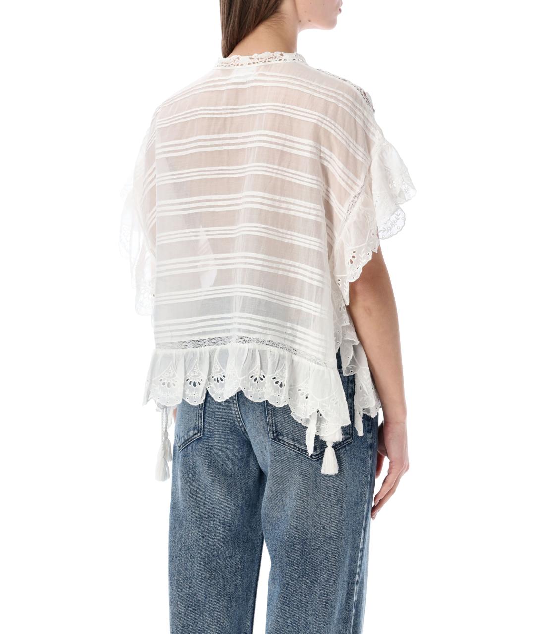 ISABEL MARANT ETOILE Белая хлопковая рубашка, фото 2