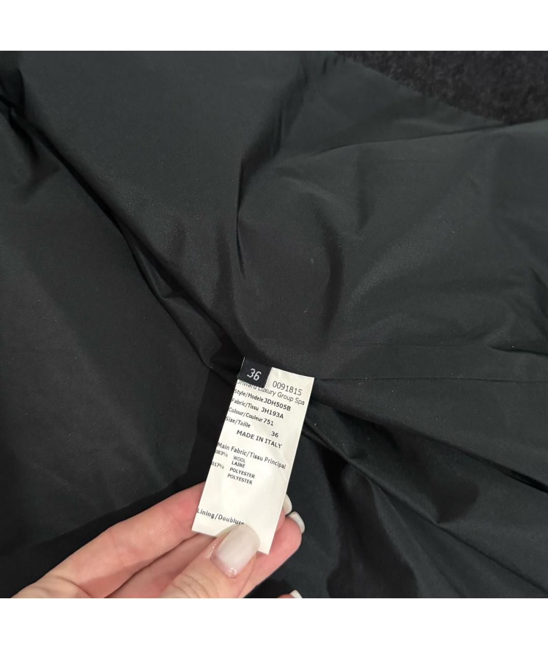 JIL SANDER Антрацитовое шерстяное пальто, фото 6