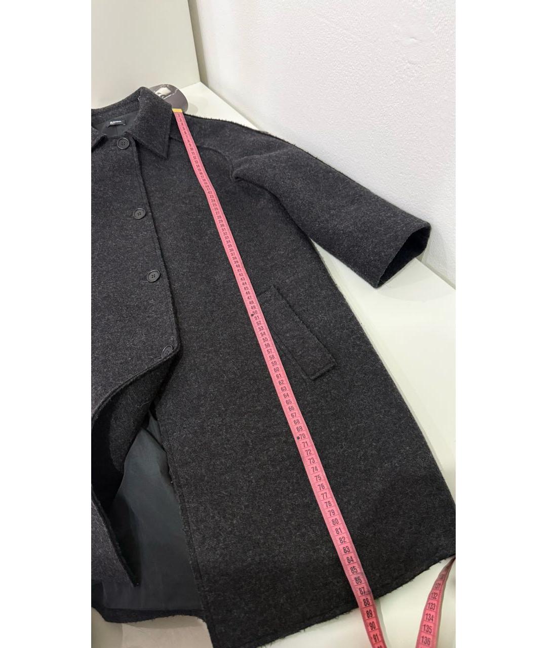 JIL SANDER Антрацитовое шерстяное пальто, фото 2