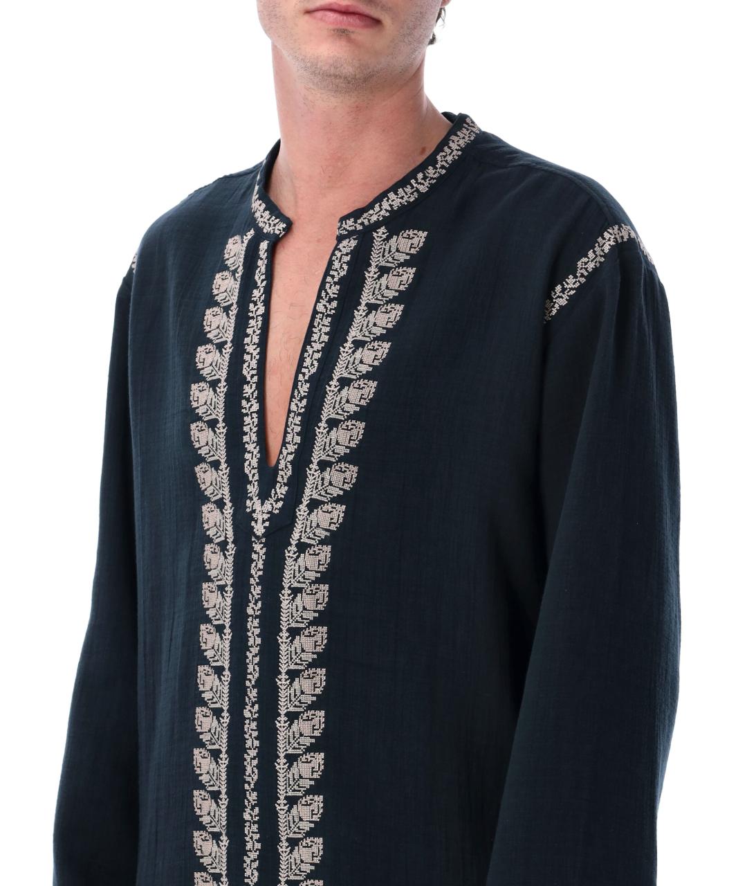 ISABEL MARANT Черная хлопковая кэжуал рубашка, фото 3