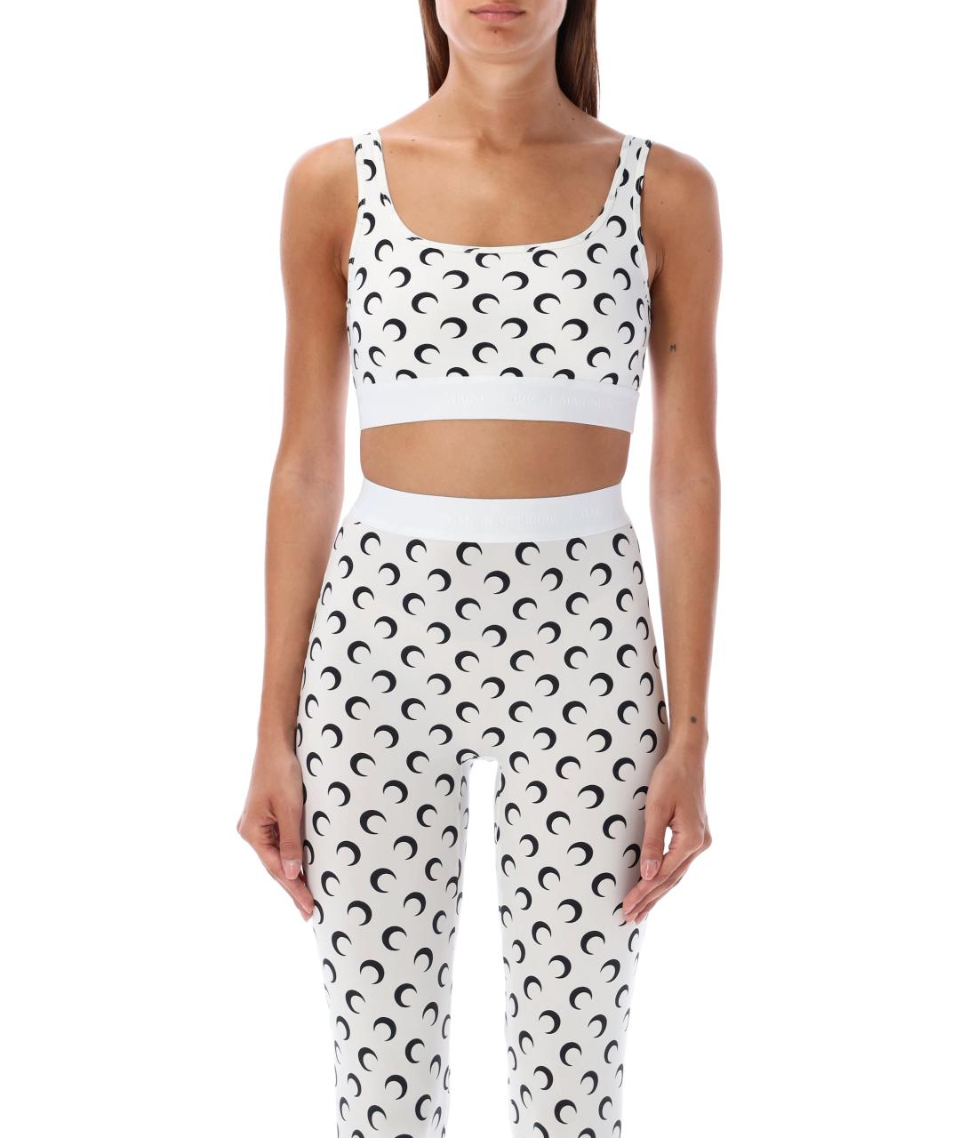 MARINE SERRE Белая полиамидовая майка, фото 1