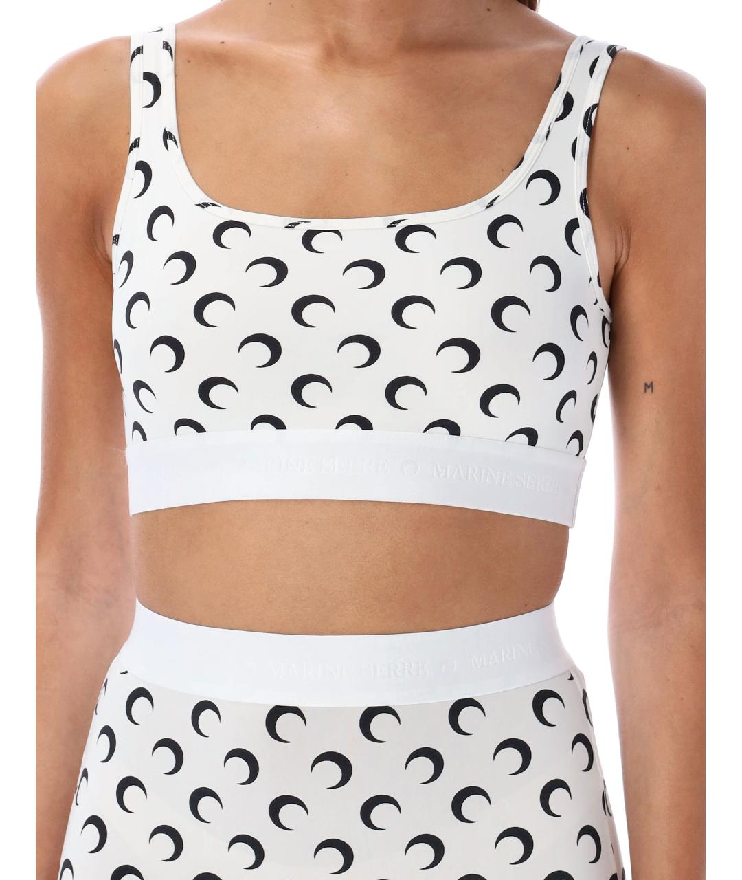 MARINE SERRE Белая полиамидовая майка, фото 3