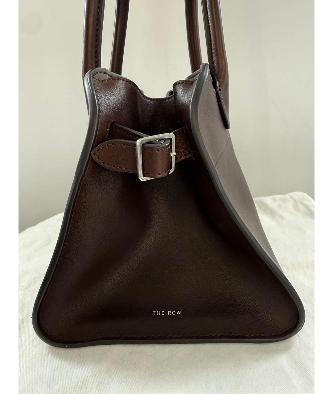 THE ROW Бордовая кожаная сумка с короткими ручками, фото 5