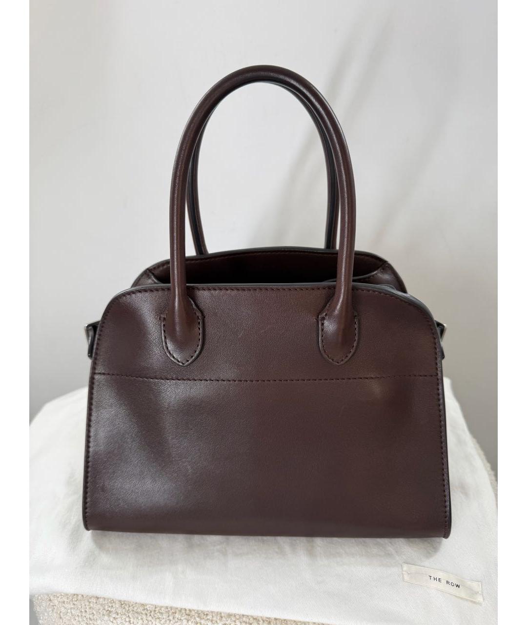 THE ROW Бордовая кожаная сумка с короткими ручками, фото 3