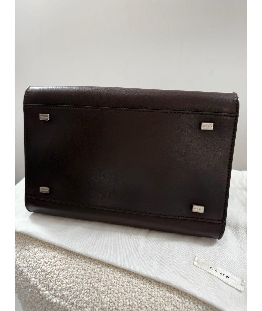 THE ROW Бордовая кожаная сумка с короткими ручками, фото 7
