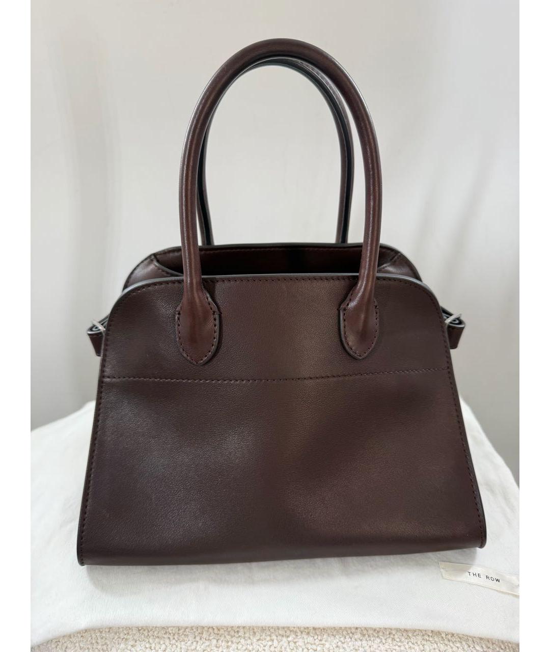 THE ROW Бордовая кожаная сумка с короткими ручками, фото 9