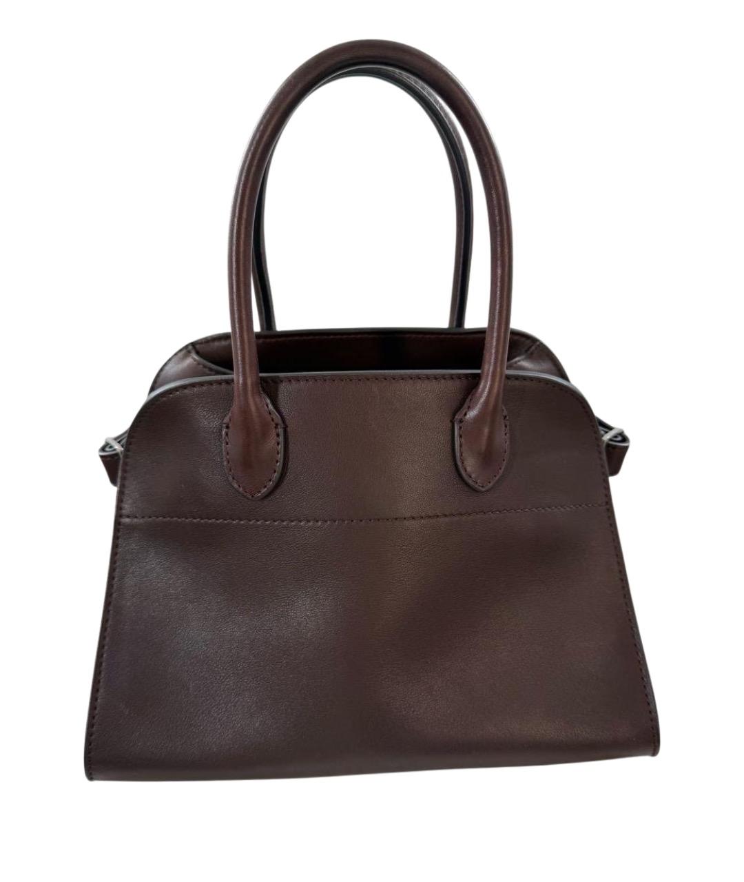 THE ROW Бордовая кожаная сумка с короткими ручками, фото 1