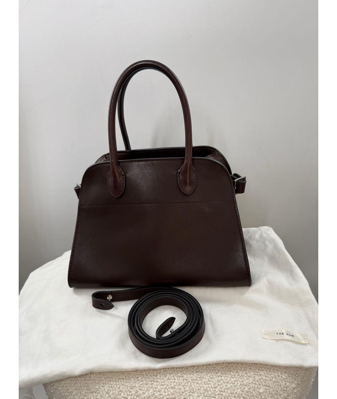 THE ROW Бордовая кожаная сумка с короткими ручками, фото 8