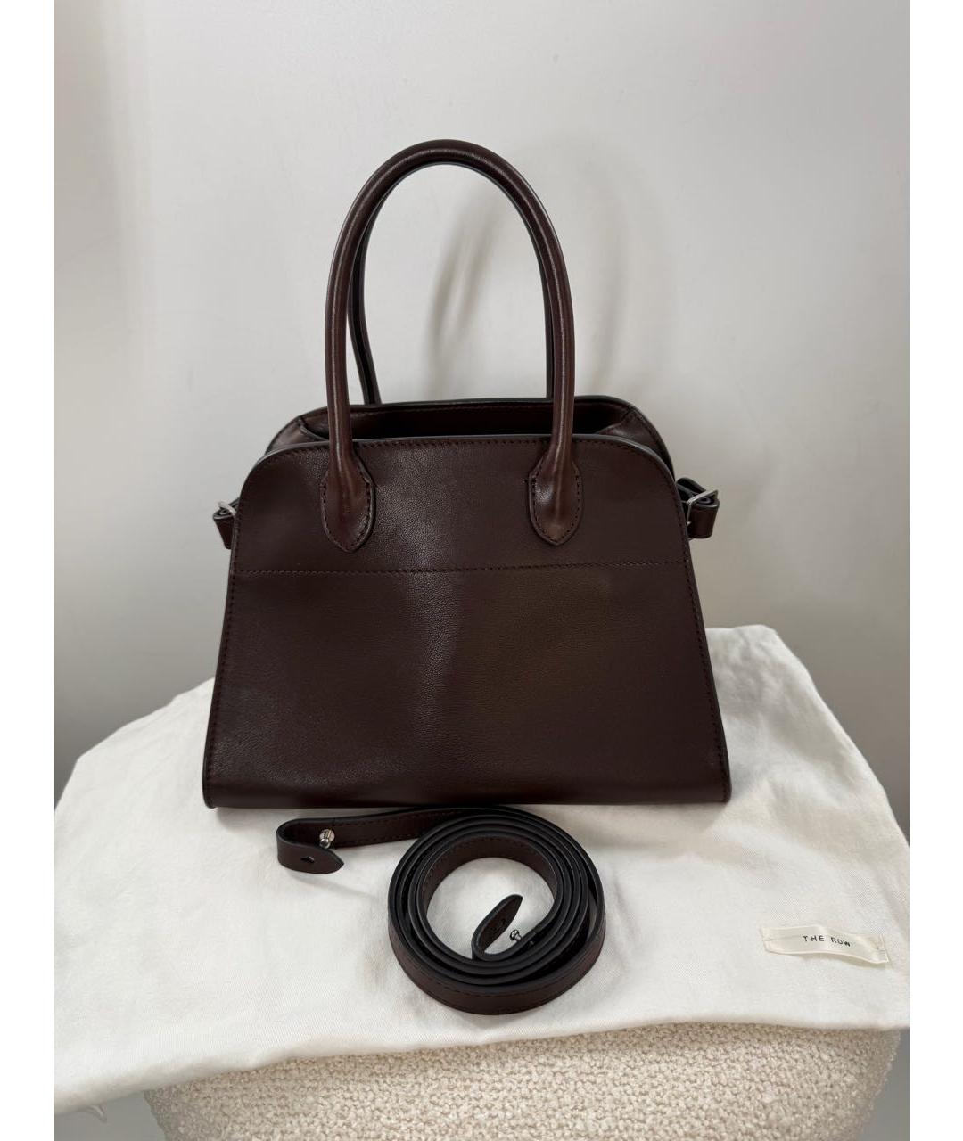 THE ROW Бордовая кожаная сумка с короткими ручками, фото 2