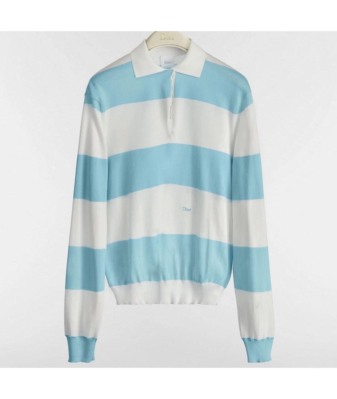 CHRISTIAN DIOR Голубой хлопковый джемпер / свитер, фото 9