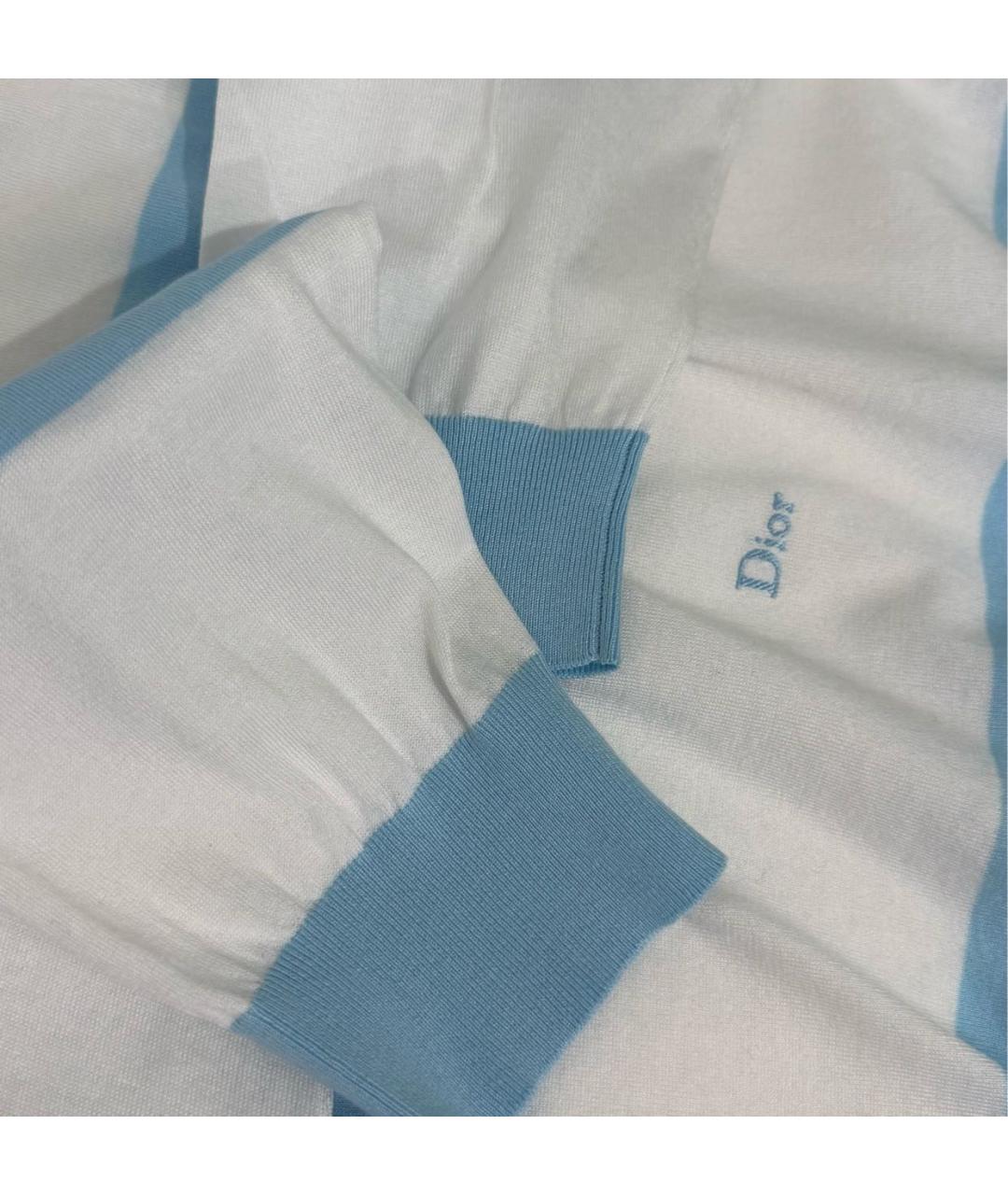 CHRISTIAN DIOR Голубой хлопковый джемпер / свитер, фото 5