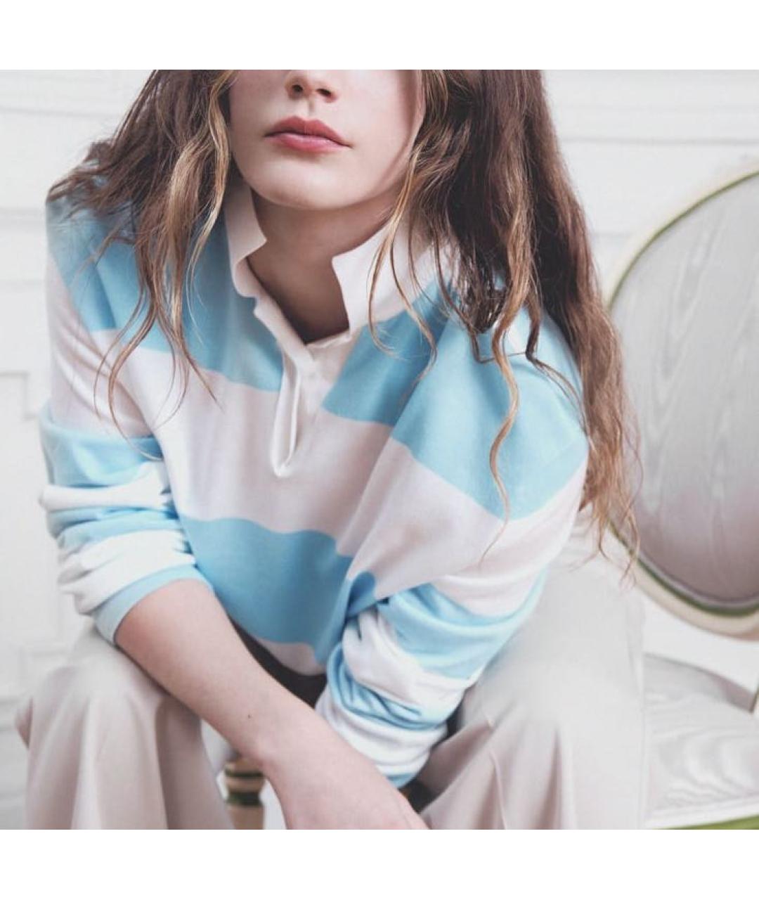 CHRISTIAN DIOR Голубой хлопковый джемпер / свитер, фото 3