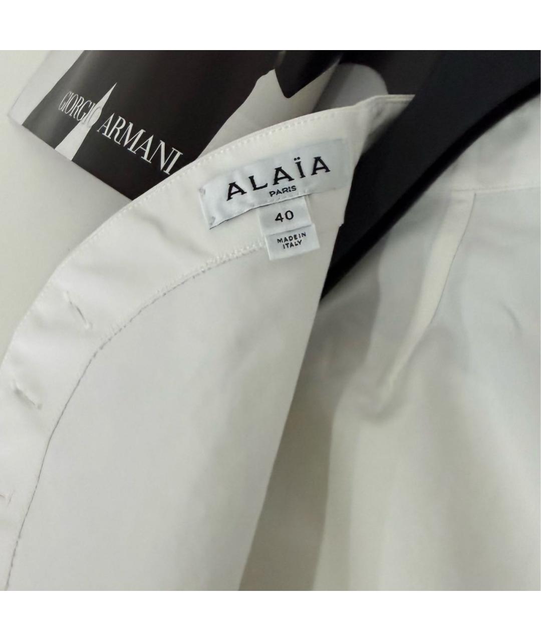 ALAIA Белая хлопковая блузы, фото 5