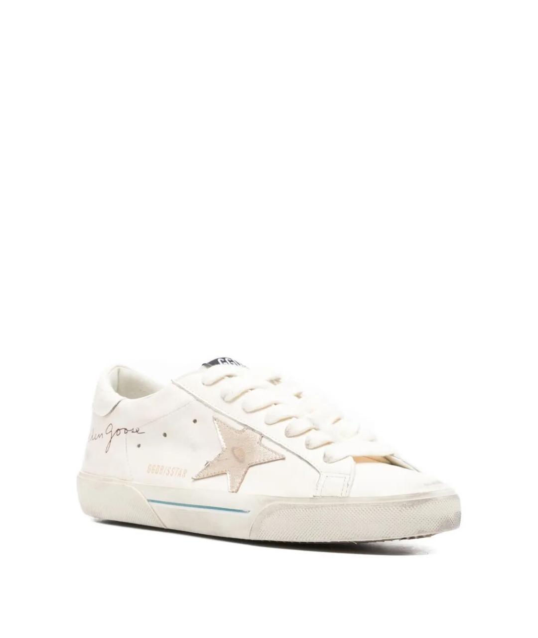 GOLDEN GOOSE DELUXE BRAND Белые кожаные низкие кроссовки / кеды, фото 2
