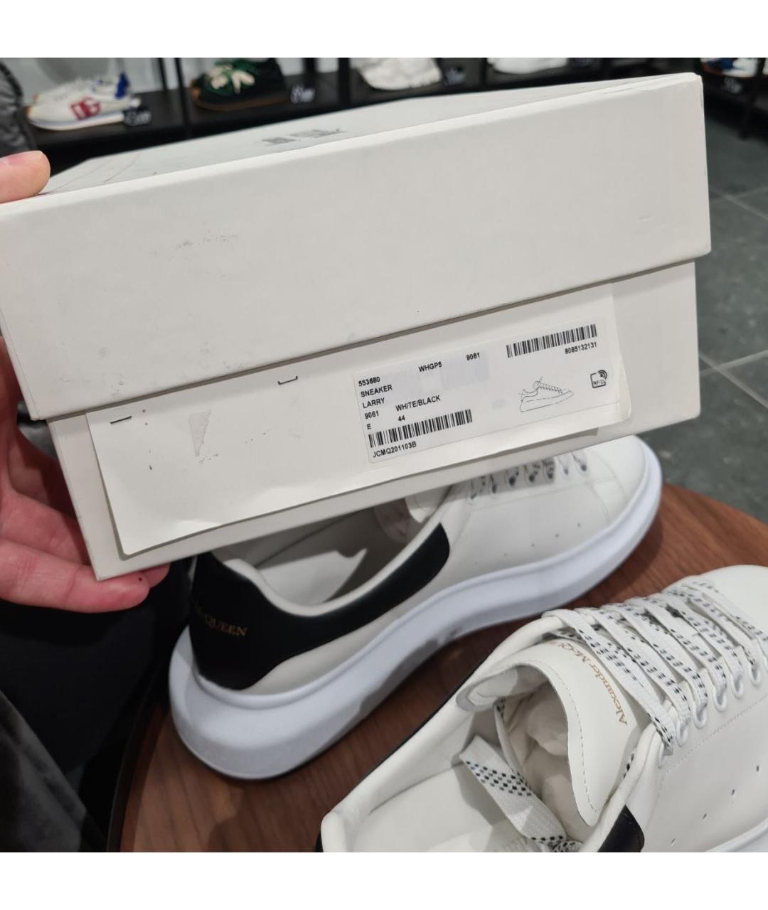 ALEXANDER MCQUEEN Белые кожаные низкие кроссовки / кеды, фото 8