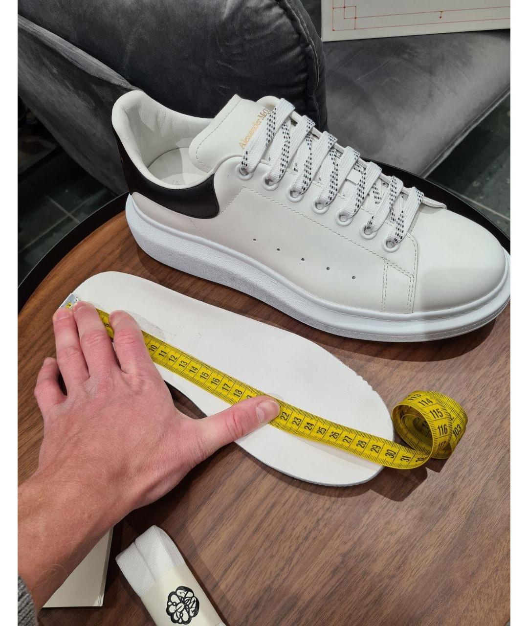 ALEXANDER MCQUEEN Белые кожаные низкие кроссовки / кеды, фото 7