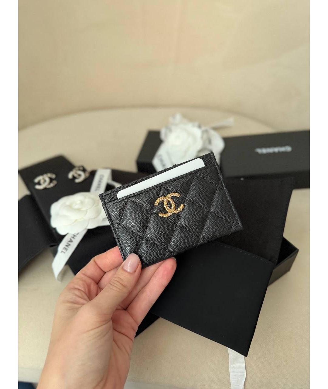 CHANEL Черный кожаный кардхолдер, фото 2