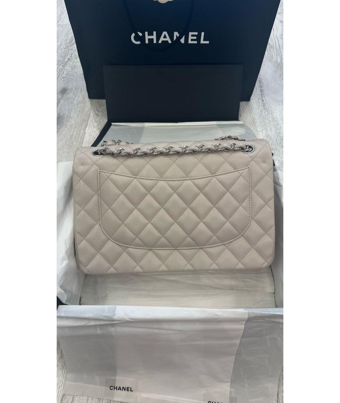 CHANEL Бежевая кожаная сумка через плечо, фото 2