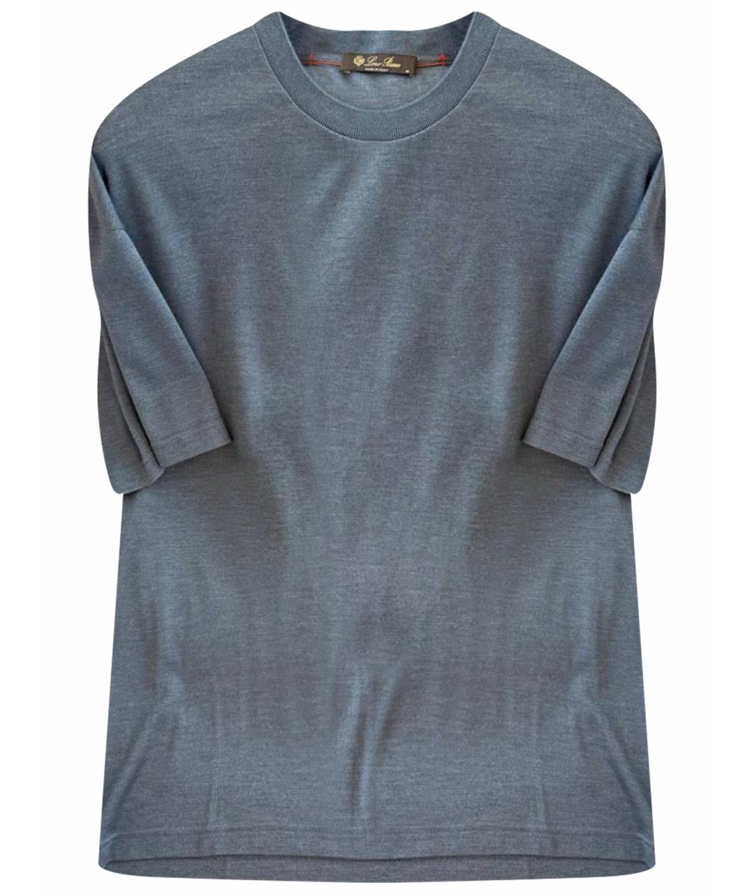 LORO PIANA Синяя футболка, фото 1