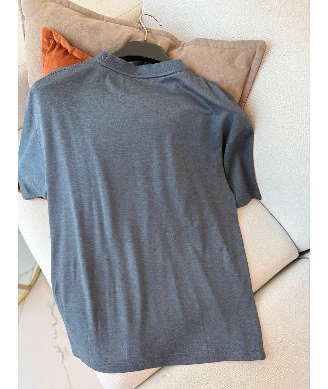 LORO PIANA Синяя футболка, фото 2