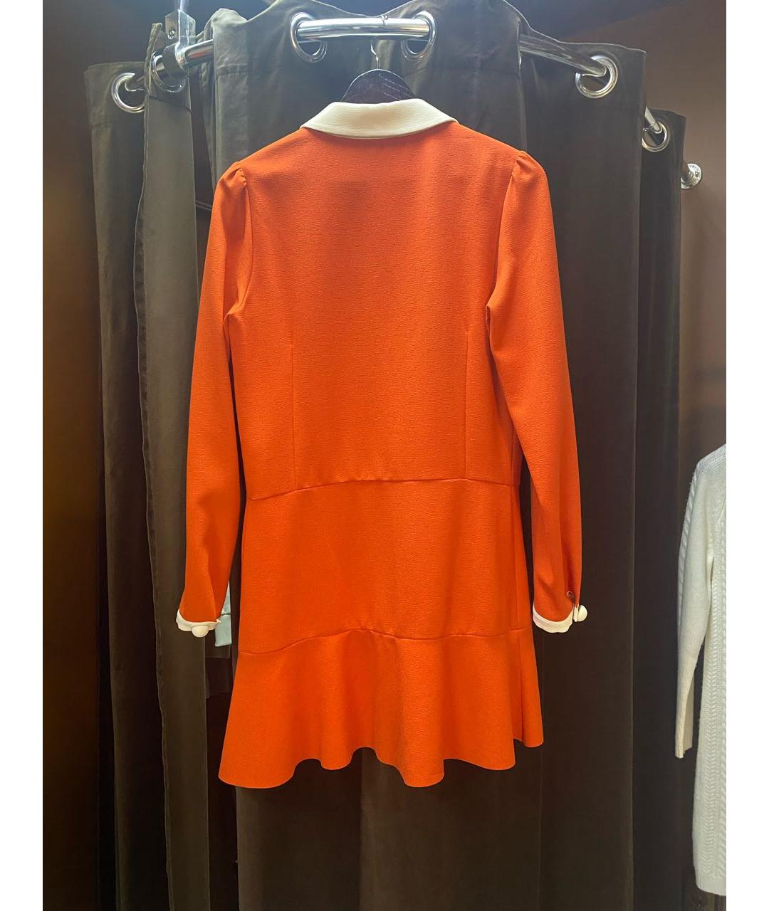 SEE BY CHLOE Оранжевое полиэстеровое повседневное платье, фото 3