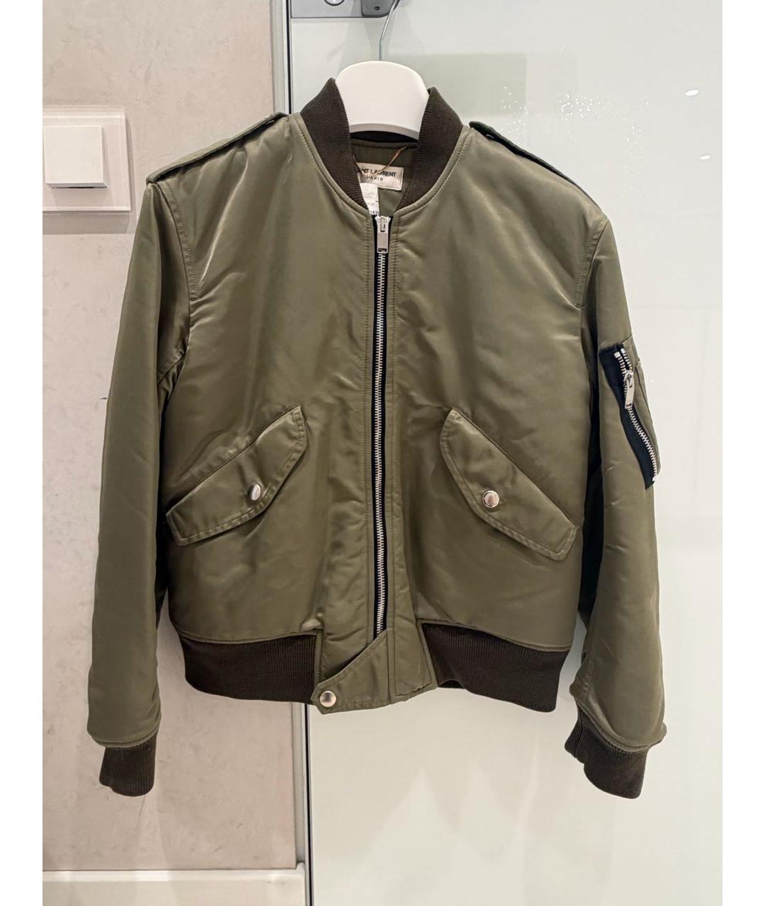 SAINT LAURENT Хаки куртка, фото 2