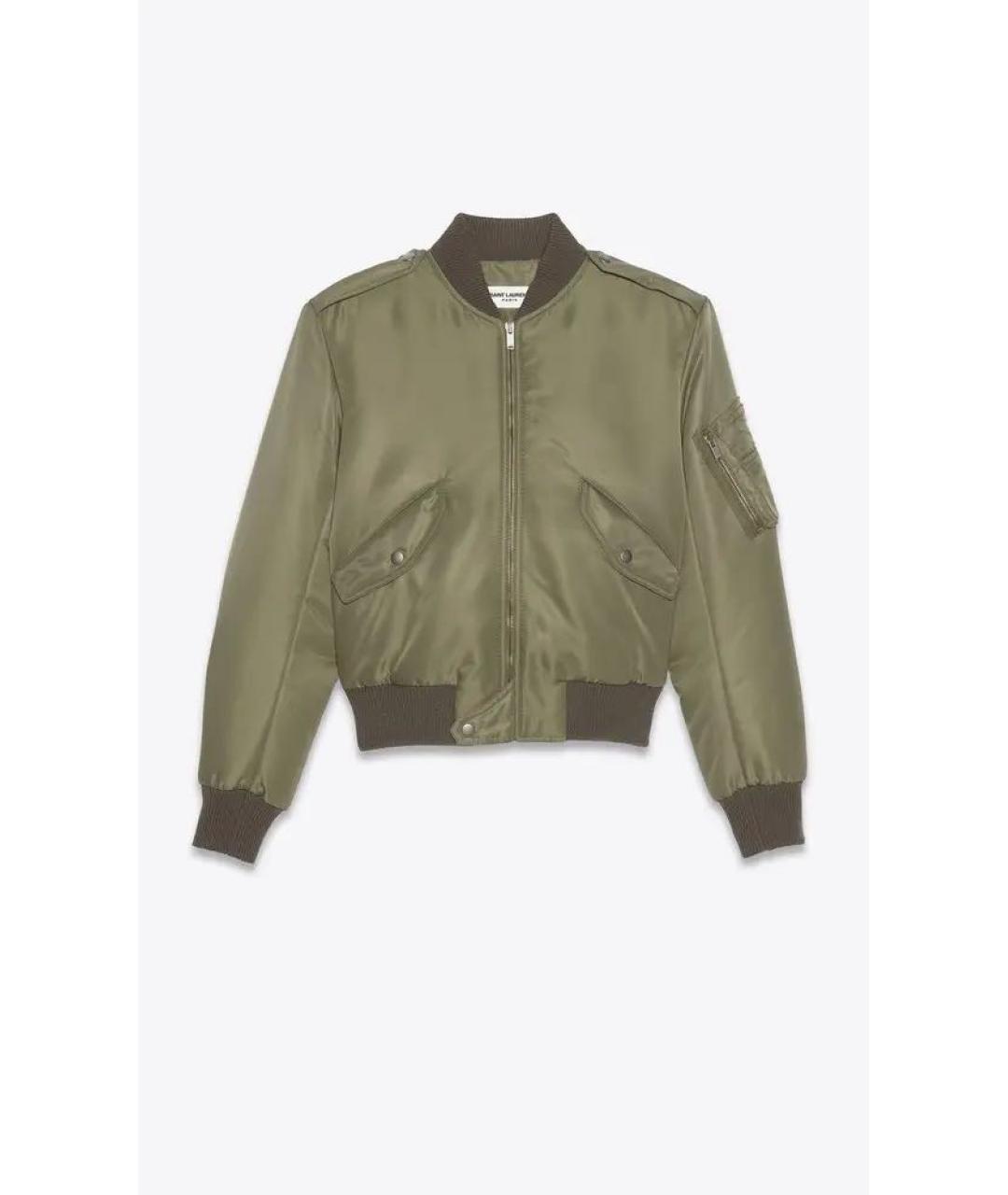 SAINT LAURENT Хаки куртка, фото 8