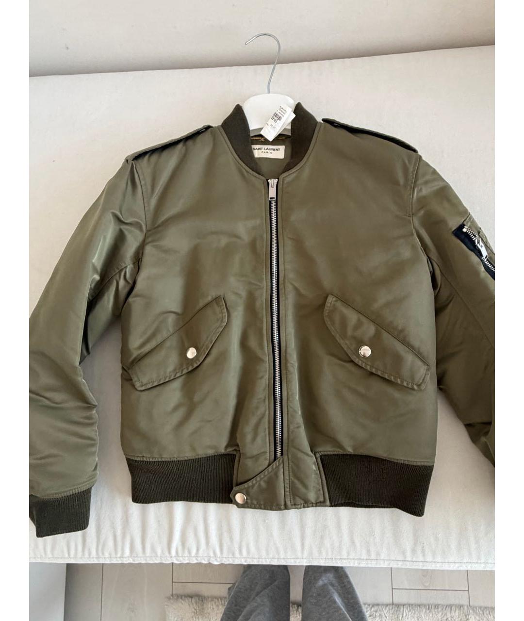 SAINT LAURENT Хаки куртка, фото 4