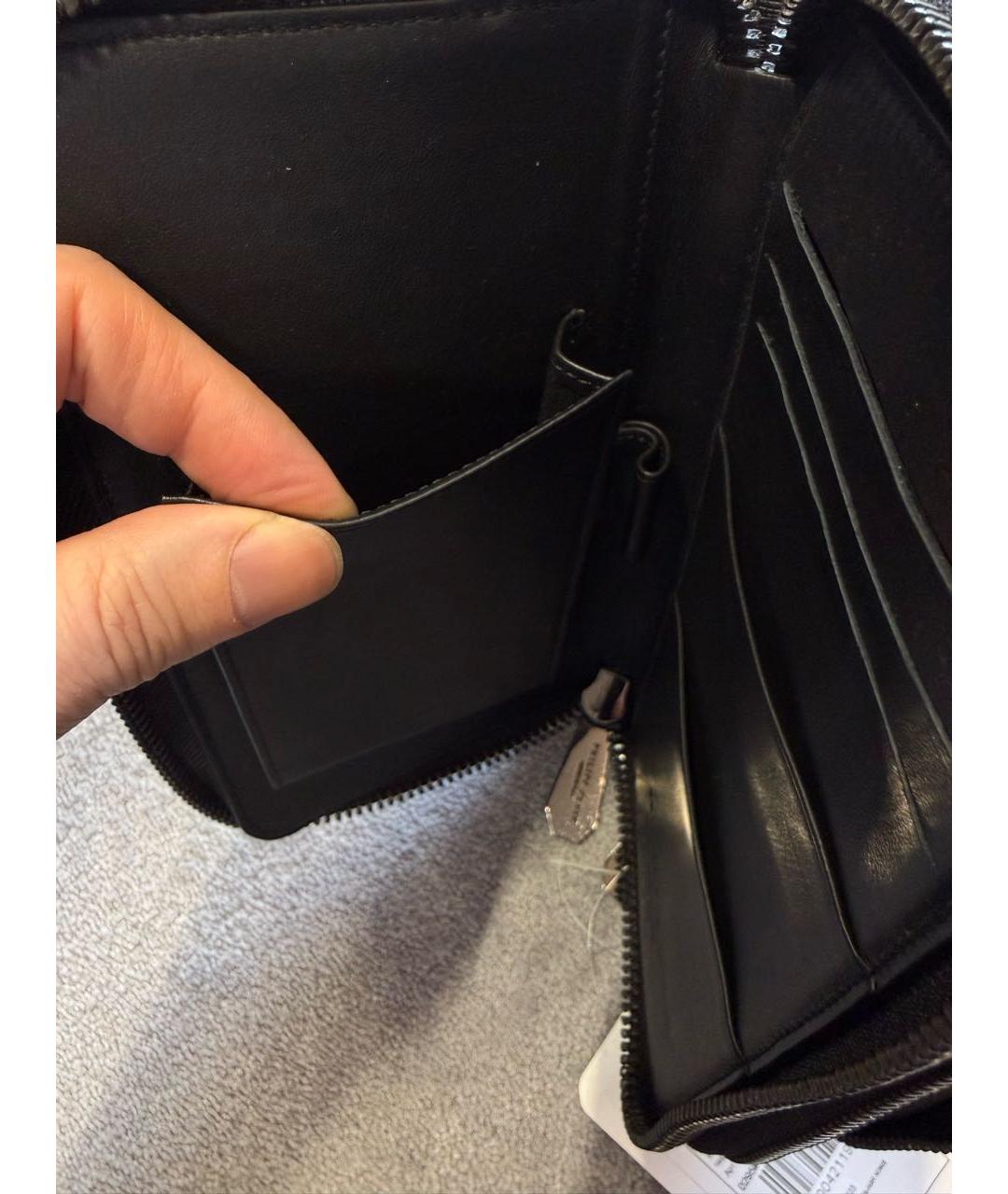 PHILIPP PLEIN Черный кожаный кошелек, фото 6