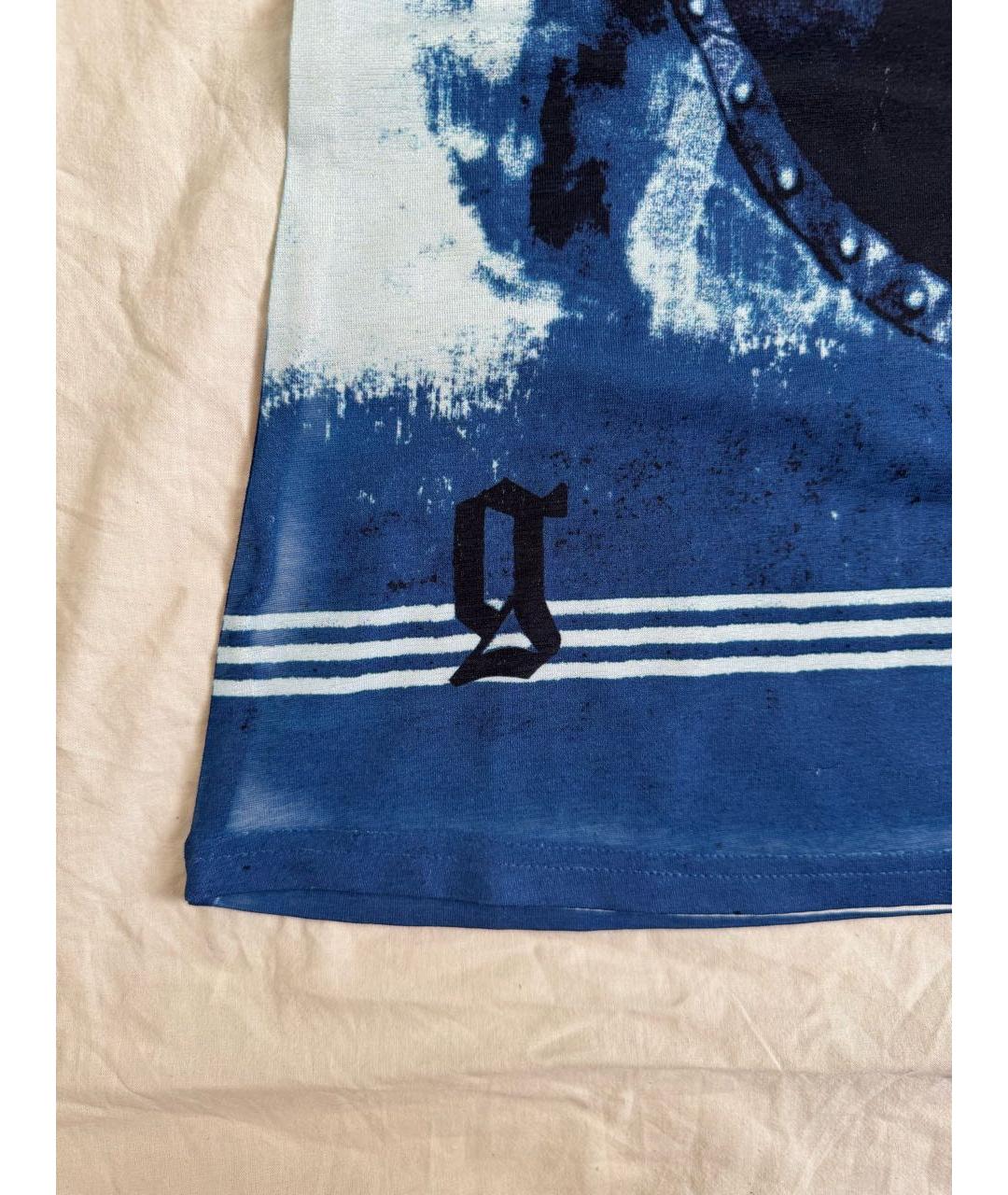 JOHN GALLIANO Голубая синтетическая футболка, фото 7