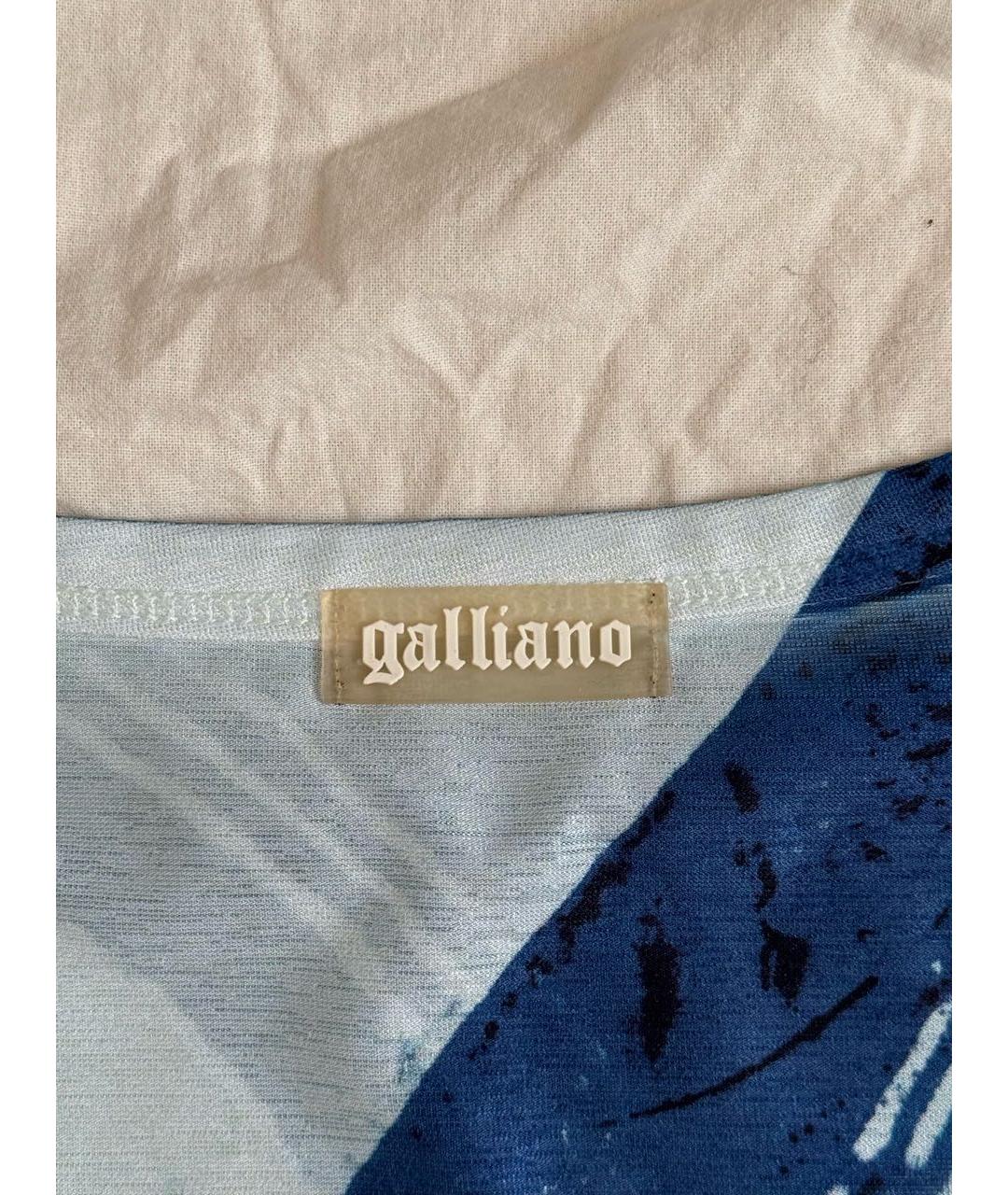 JOHN GALLIANO Голубая синтетическая футболка, фото 3