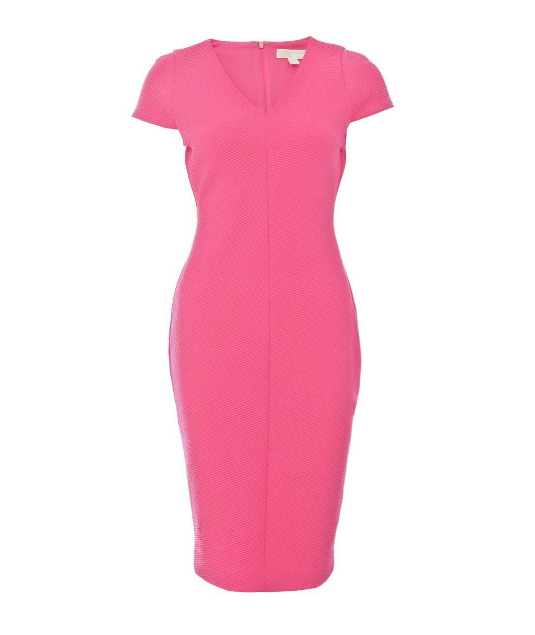 MICHAEL MICHAEL KORS Розовое полиэстеровое коктейльное платье, фото 1