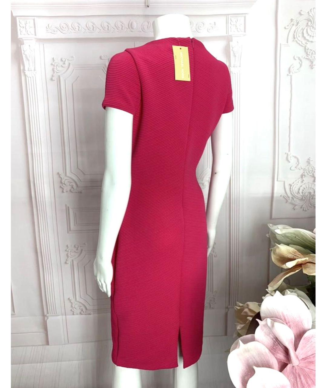 MICHAEL MICHAEL KORS Розовое полиэстеровое коктейльное платье, фото 8
