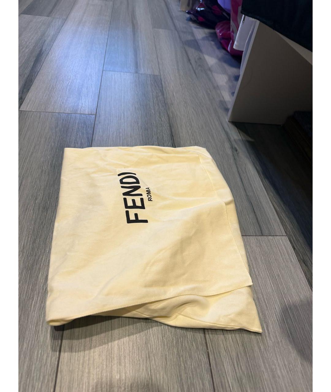 FENDI Белое хлопковое повседневное платье, фото 5