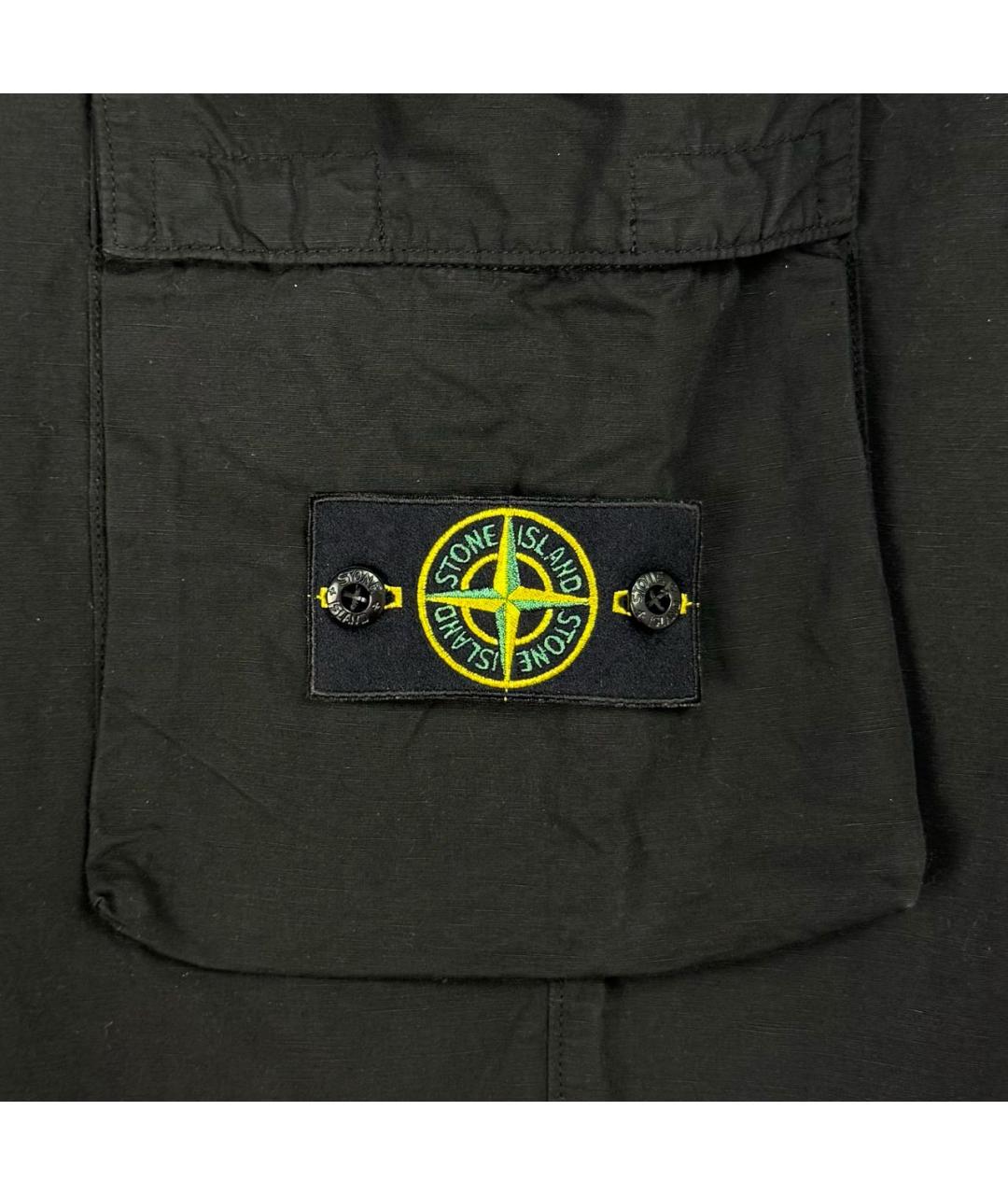 STONE ISLAND Черные хлопковые повседневные брюки, фото 4