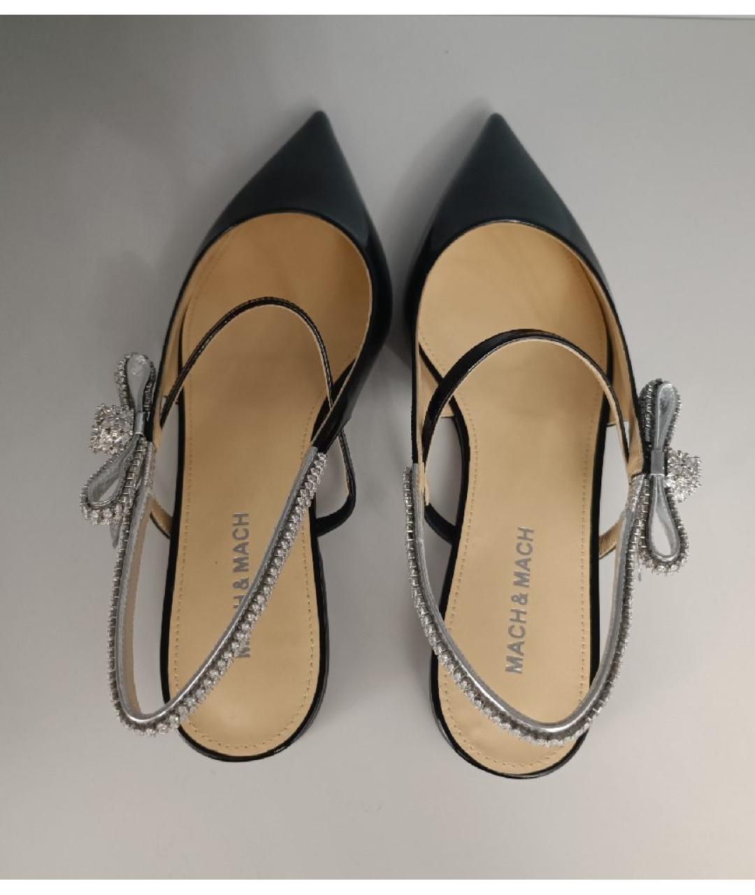 MACH&MACH Черные балетки из лакированной кожи, фото 3