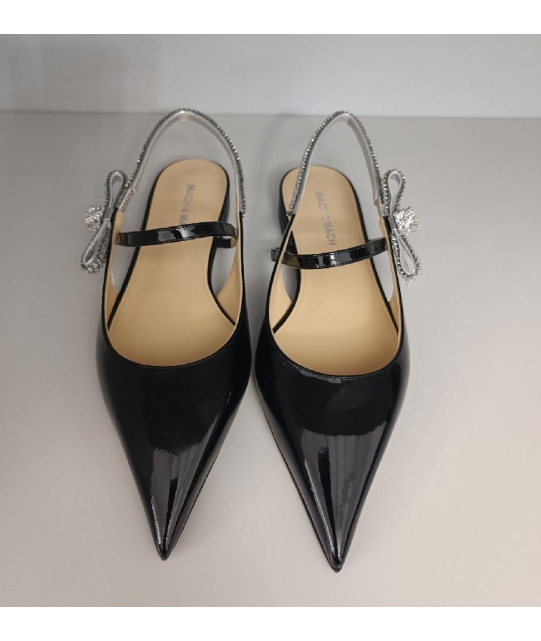 MACH&MACH Черные балетки из лакированной кожи, фото 2