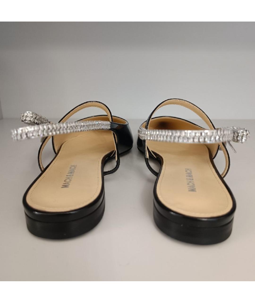 MACH&MACH Черные балетки из лакированной кожи, фото 4