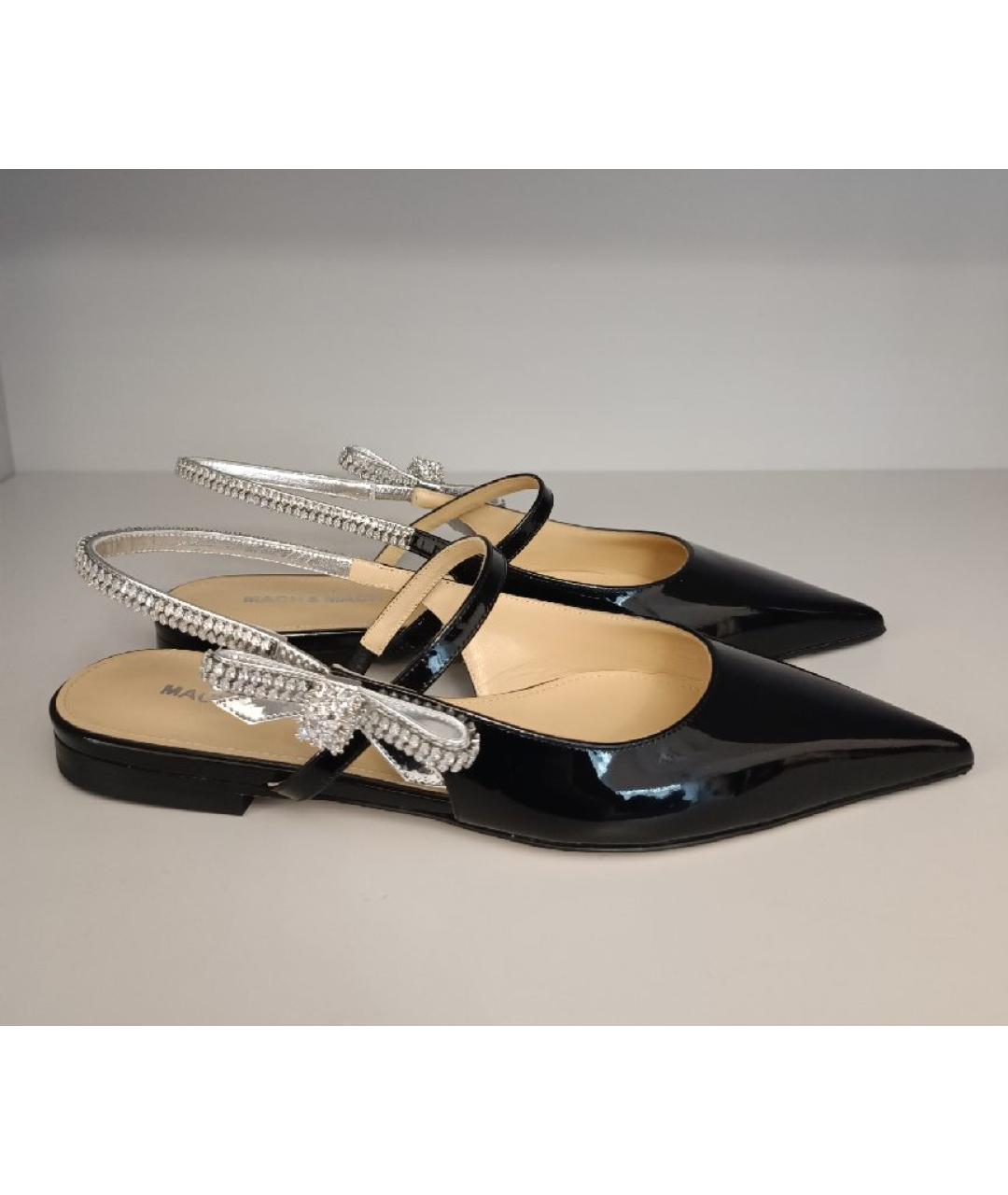 MACH&MACH Черные балетки из лакированной кожи, фото 5