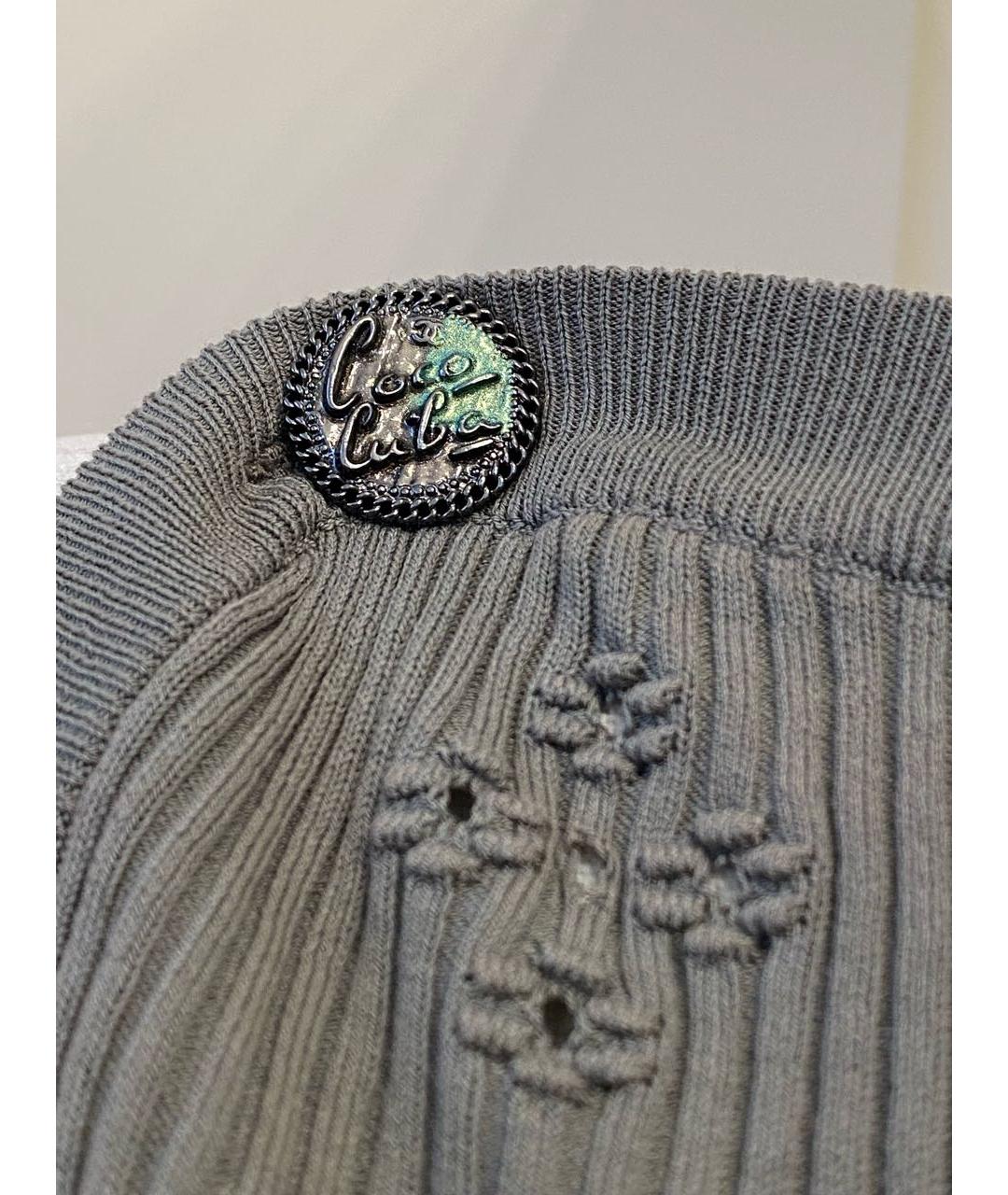 CHANEL Хаки хлопковый джемпер / свитер, фото 4