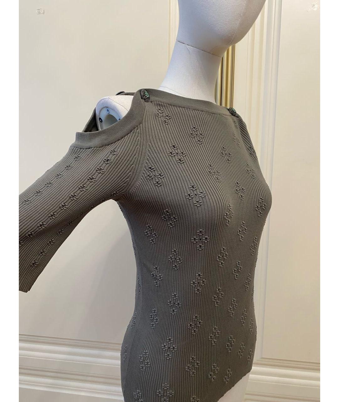 CHANEL Хаки хлопковый джемпер / свитер, фото 5