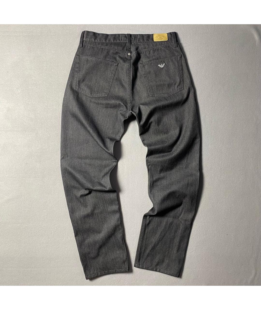 ARMANI JEANS Антрацитовые хлопко-полиэстеровые джинсы, фото 2