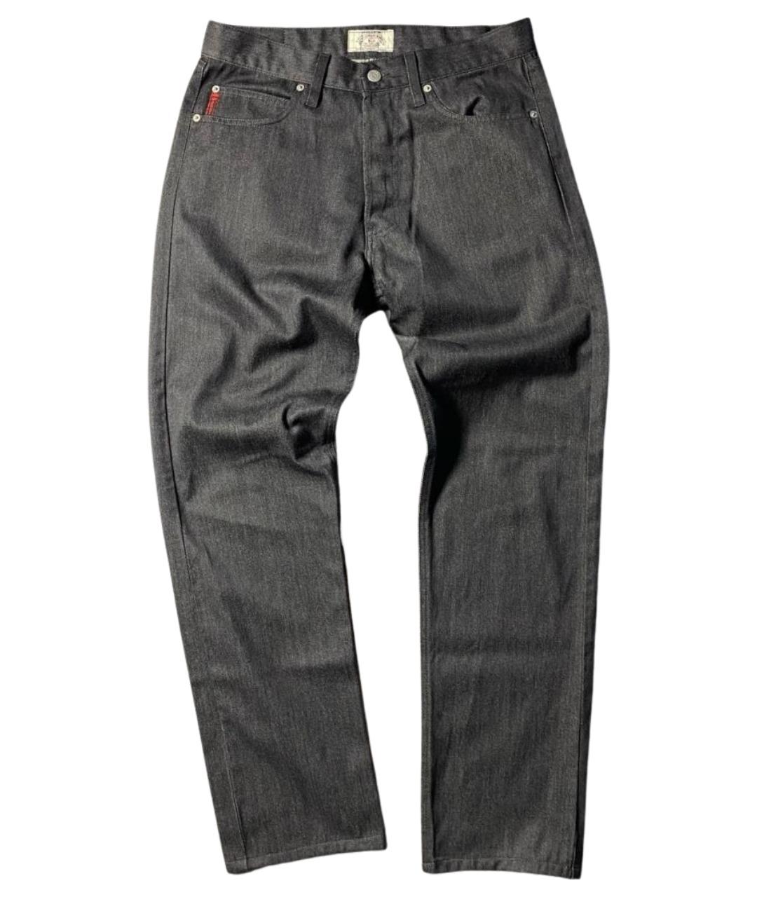 ARMANI JEANS Антрацитовые хлопко-полиэстеровые джинсы, фото 1